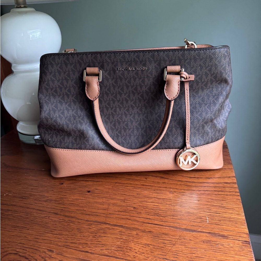 Michael Kors Brown and Tan Satchel